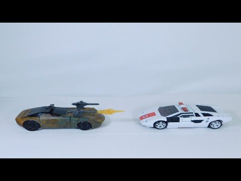 Transformers Red Alert VS Sparkless Bot Stop Motion