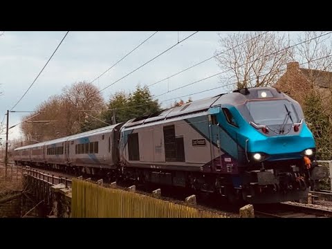 TPE 68028 With MK5 Set TP07 Passes Aycliffe from Leeds to Tyne Yard + Return | 17/03/21
