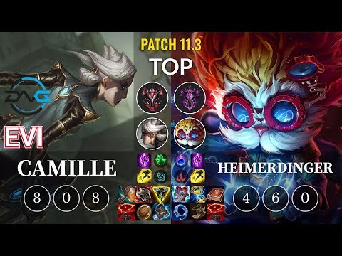 DFM Evi Camille vs Heimerdinger Top - KR Patch 11.3