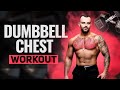 HOME CHEST WORKOUT WITH DUMBBELLS - Real-Time, No Bench