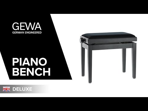 Piano Bench Deluxe Black