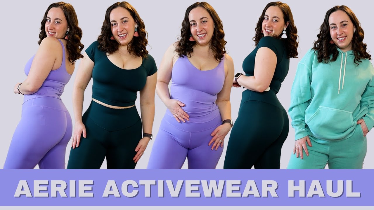 MASSIVE Aerie Activewear Haul + Review | Leggings, Gym Sets, and More!