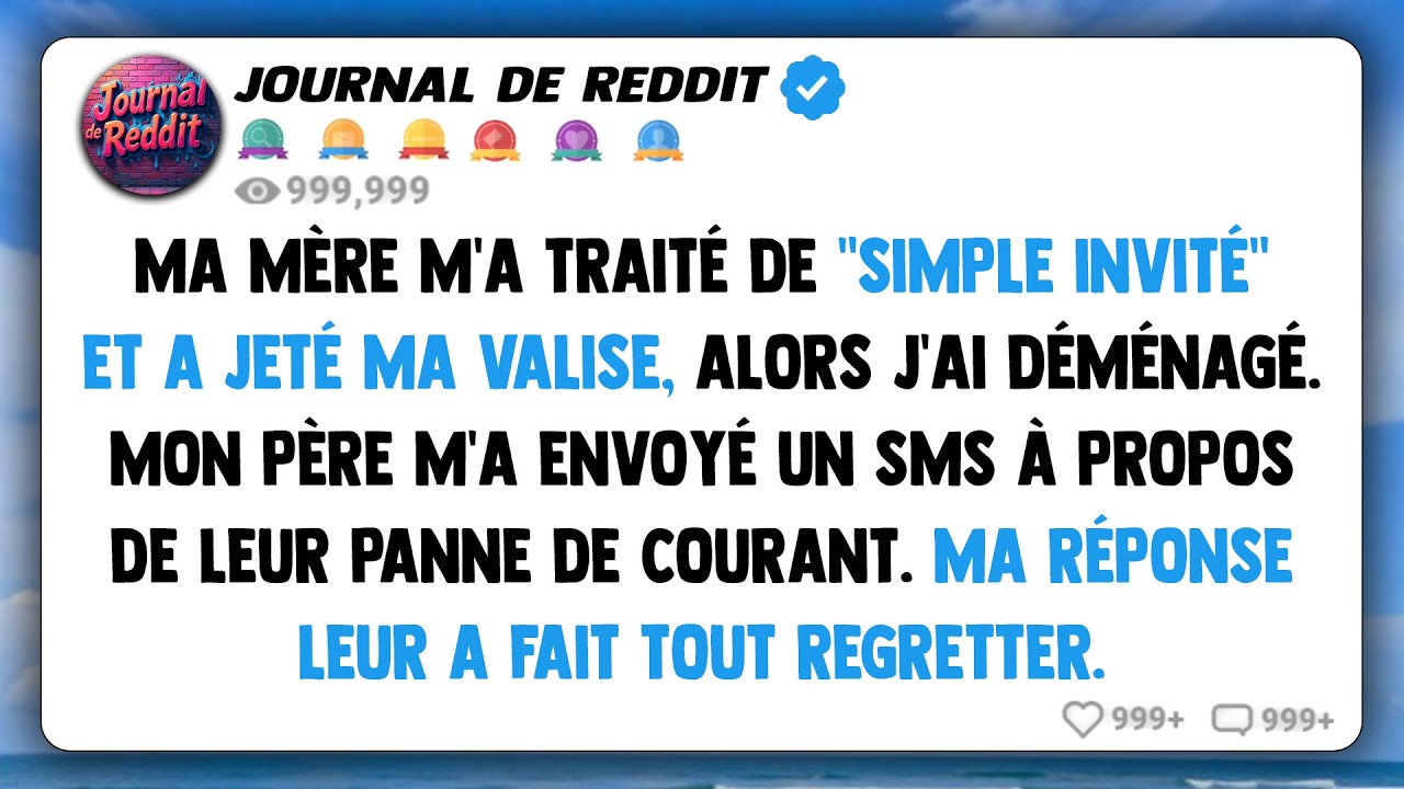 Ma mère m'a traité de "simple invité" et a jeté ma valise, alors j'ai déménagé - Papa m'a envoyé un