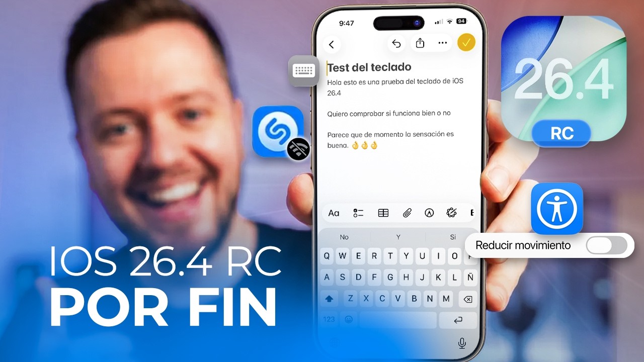 iOS 26.4 RC: Apple POR FIN corrige el teclado (y hay más cambios)