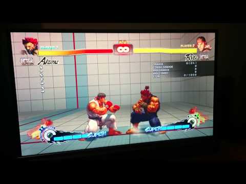 USF4 v1.04 Ryu: Corner Fireball Frame Advantage