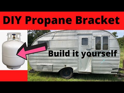 EP 145 Propane bracket for your vintage camper step by step install. 1954 King travel trailer