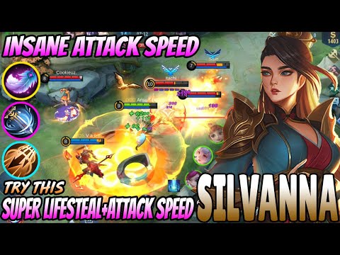 (TRY THIS) CRITICAL + ATTACK SPEED WITH SUPER LIFESTEAL - Silvanna Best Build 2022 | Gameplay MLBB