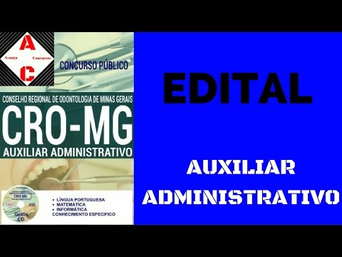 Edital Concurso CRO-MG 2016 - Auxiliar Administrativo