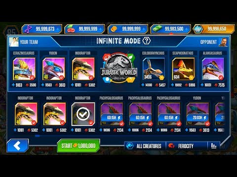 Metriaphodon, Priotrodon, Pachygalosaurus, Indoraptor, Yudon - Jurassic World The Game