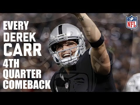 Every Derek Carr 4th Quarter Comeback Nfl
