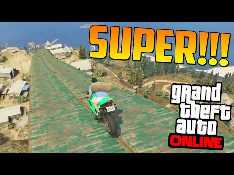 GUAU! SUPER MEGA SALTO FINAL IMPOSIBLE!! - Gameplay GTA 5 Online Funny Moments (Carrera GTA V PS4)