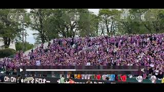 Ｊ1百年構想リーグWEST第11節、セレッソ大阪対京都サンガF.C.の試合終了後の様子です。ゴール裏で選手、監督とサポーターが少し揉めている様でした。