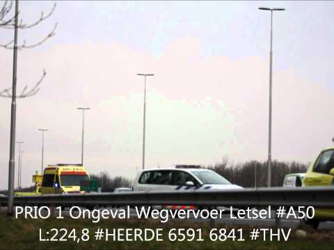 Ongeval Wegvervoer Letsel #A50 L224.8 #HEERDE