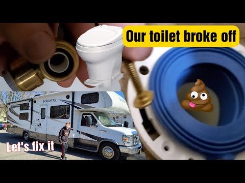 How to replace an RV toilet, floor mount, and seal.