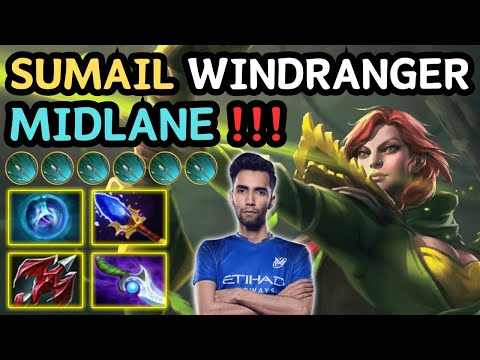 🔥 SUMAIL WINDRANGER Midlane Highlights 7.35b 🔥 17 KILLS From SUMAIL - Dota 2