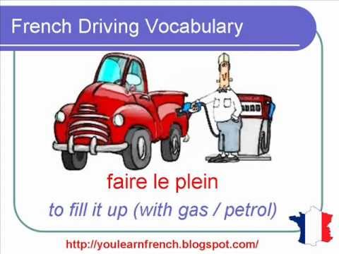 French Lesson 110 - Driving Vocabulary Traffic lights Road signs Transportation - Conduire