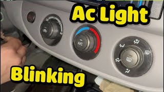 Toyota Blinking AC Light      NO AC on Toyota camry corolla or avalon