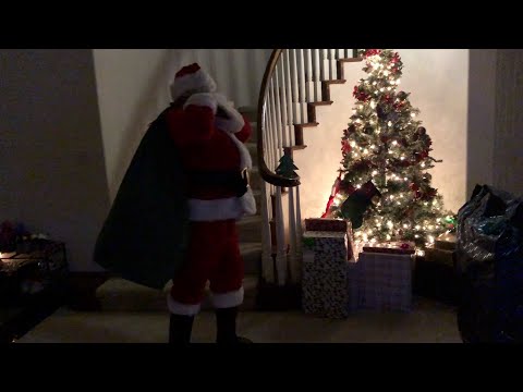 We caught Santa Claus on Camera delivering gifts to Zaya