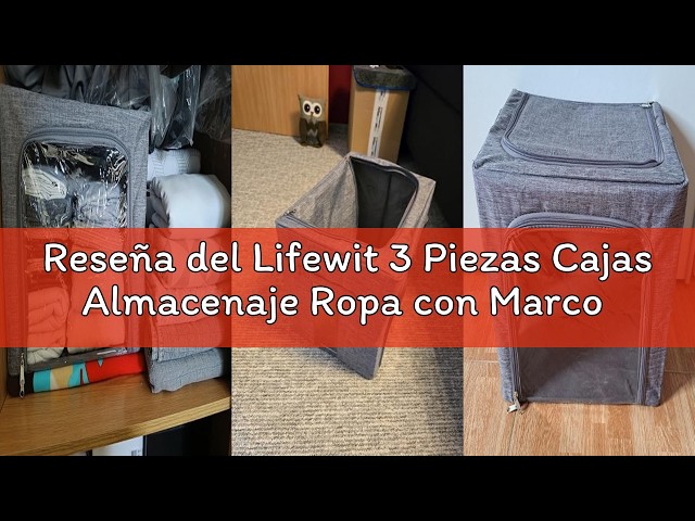 Vídeo relacionado con Lifewit - Paquete de 6 contenedores de almacenamiento de ropa con marco de metal, contenedores de almacenamiento de ropa plegables con tapas, cajas de almacenamiento apilables de 25L