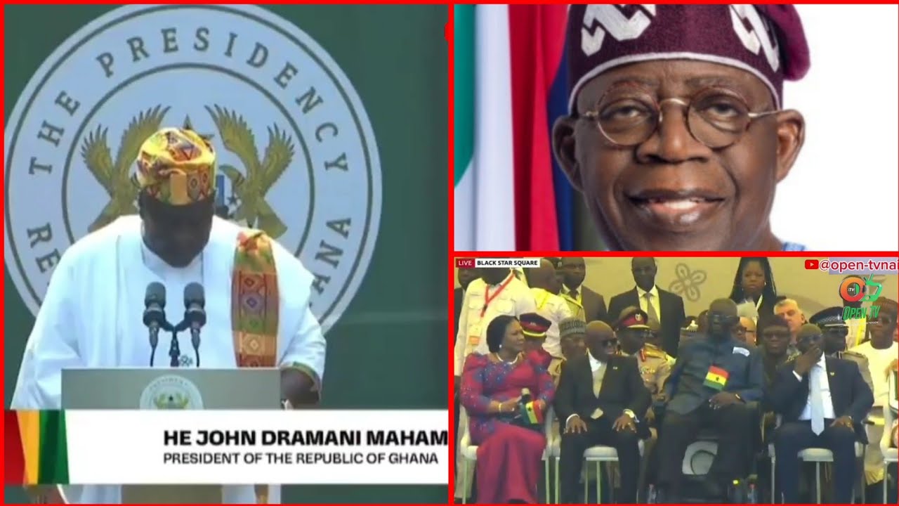 Drama As Dramani Mahama New Ghanaian President Pronounces  Bola Tinubu 'The President of the Federal Republic of Ghana'