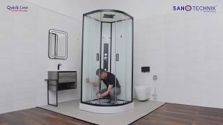 Sanotechnik QuickLine Dallas black - Sprchová kabína 90x90x210 cm