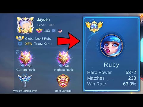 TOP GLOBAL RUBY SUPER AGGRESIVE GAMEPLAY! Feat. Jayden🔥RUBY BEST BUILD 2022