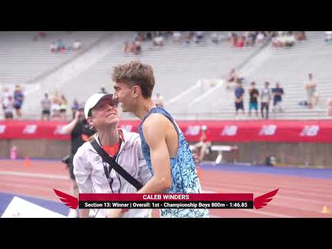 Boys 800m Championship Section 13 [1:46.8 winner!] - New Balance Nationals 2025 [Full Race Replay]