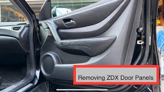 10-13 Acura ZDX Front Passenger Door Panel Removal and Installation DIY Tutorial Step repair fix