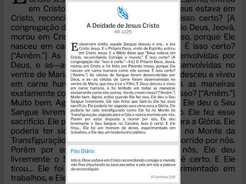 A DEIDADE DE JESUS CRISTO #paodiario #williambranham