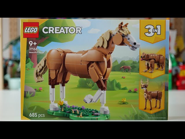 Vídeo relacionado con LEGO Creator 3 en 1 Caballo Noble de Juguete - Set con Animables Transformables en Oso o en Figura Articulada de Ciervo - Regalo para Niñas y Niños de 9+ Años - Decoración del Dormitorio 31166