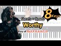 Worthy | Elevation Worship | Key of Eb, E, F, G, A, B, C, DㅣPiano coverㅣWorship Piano Tutorials