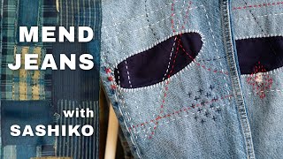 Repair Jeans with Sashiko and Whipstitches | Visible Mending Tutorial