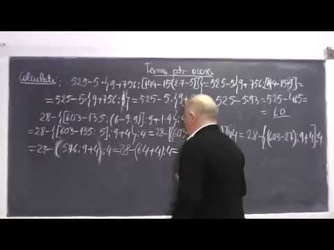 1/2 Lectia 682 - Ordinea efectuarii parantezelor Algoritmul impartirii Teorema impartirii rest Cls 4