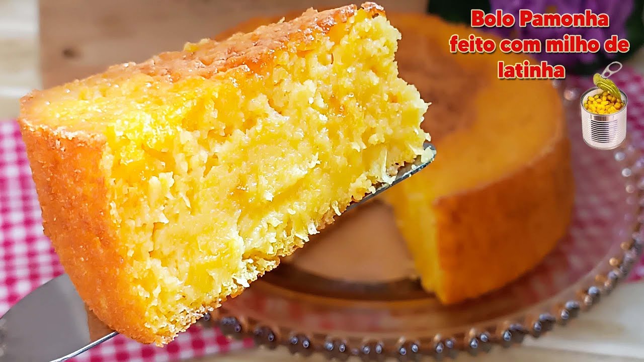 Bolo Pamonha - Feito com milho de latinha - Este é o bolo de milho cremoso mais gostoso da vida!