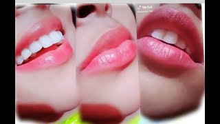 Lips TikTok cute girl lips expression wow its amaz