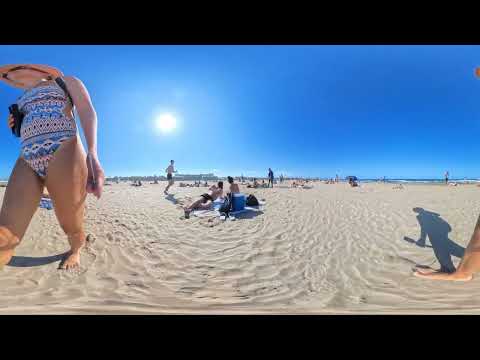 Soothing Waves & Sandy Paradise | Beach Walk in VR 360° | 5.7K 60FPS