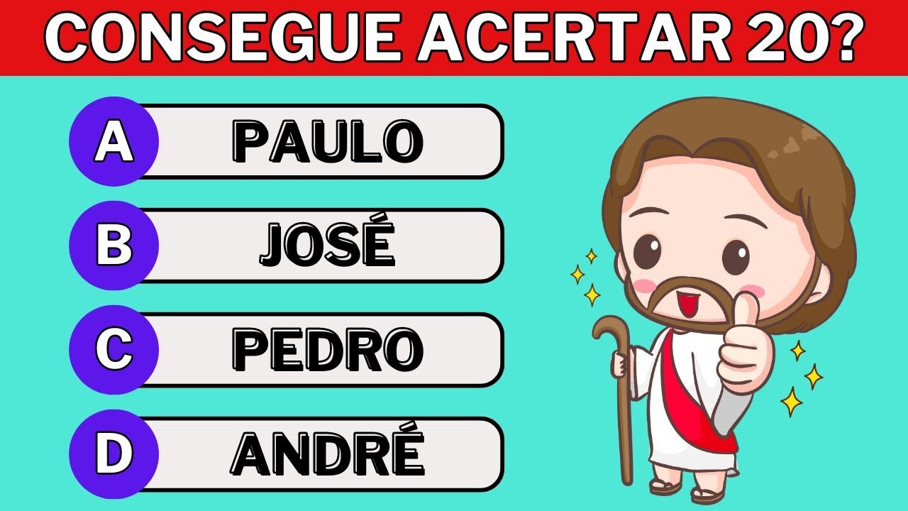 JOGO BÍBLICO 20 PERGUNTAS SOBRE  JESUS NO JOGO DA BÍBLIA QUIZ  🙏 TESTE SEUS CONHECIMENTOS