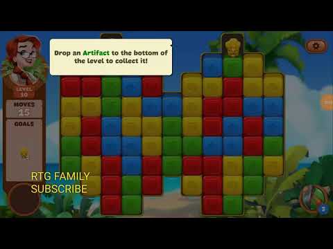 Lost island match 3 blast adventure level 10 MYSTERY ISLAND HD 1080P