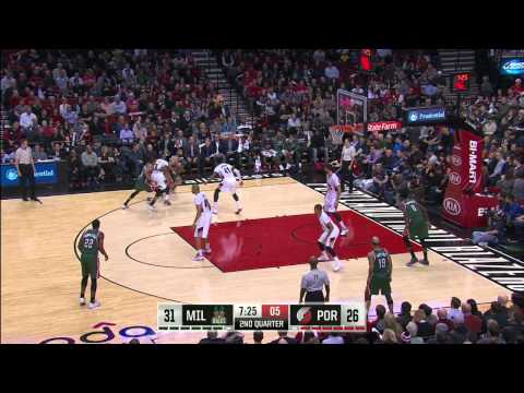 Larry Sanders Highlights Bucks vs. Blazers 12.17.2014 - 9 Points, 4 Rebounds