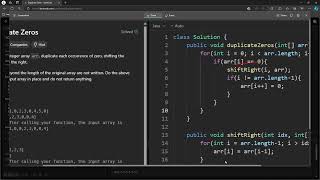 #LeetCode 1089 | Duplicate Zeros #Java