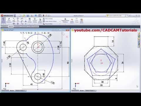 SolidWorks Exercises for Beginners - 2 | SolidWorks Sketch Basics Practice Tutorial