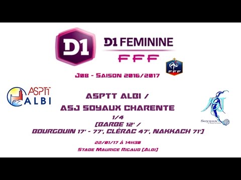 D1F - 2016/2017 - J08 - ASPTT Albi / ASJ Soyaux 1-4 - 22-01-17 - Le Replay (Court)
