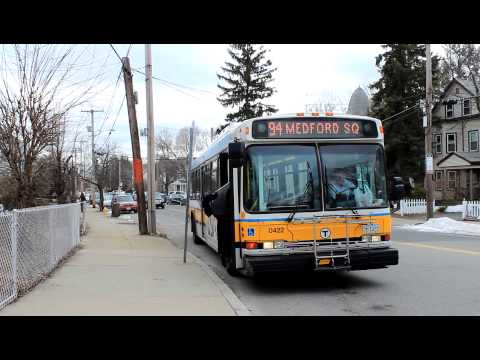 MBTA Bus: AN440LF [#0422] Route 94 at Boston Ave & High St