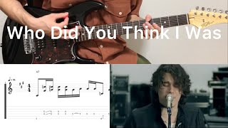 John Mayer - Who Did You Think I Was (guitar cover with tabs &amp; chords)