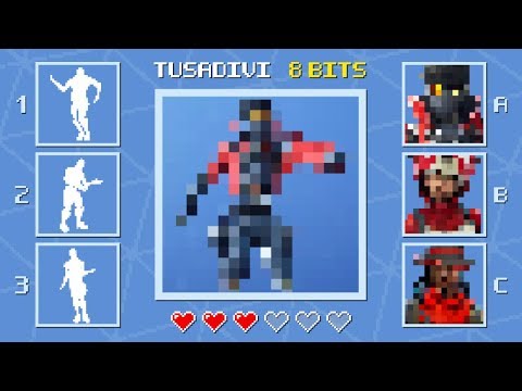 ADIVINA EL BAILE Y LA SKIN - VERSION 8 BITS - FORTNITE CHALLENGE | tusadivi
