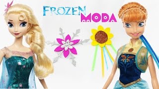 preview picture of video 'Cómo hacer pinzas / adornos para el pelo (Elsa / Anna) - Pelicula Frozen Fever'