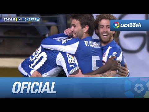 Buen gol de Caicedo (0-2) en el Villarreal CF - RCD Espanyol