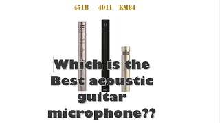 Video thumbnail for Recording acoustic guitars comparison Neumann Km84 vs AKG 451-B vs DPA 4011-TL (No talk) by Javi Peña