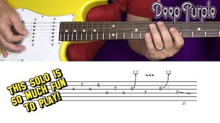 Deep Purple - Space Truckin' - Guitar lesson (solo) with tabs!