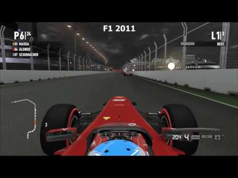 F1 2012 vs. F1 2011 vs. F1 2010 Graphics & Sound Comparison Sinagapore HD